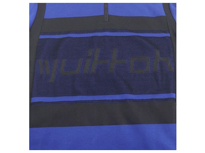 Camiseta de manga corta de punto jacquard Louis Vuitton Negro Azul - vista 4