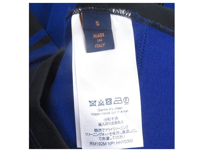 Camiseta de manga corta de punto jacquard Louis Vuitton Negro Azul - vista 7