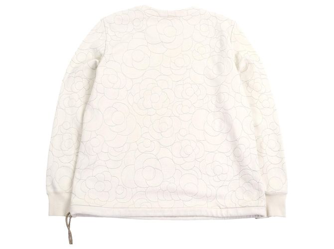 Sudadera de algodón Chanel Camellia Beige - vista 3