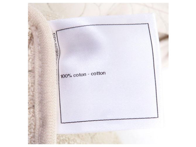 Sudadera de algodón Chanel Camellia Beige - vista 9