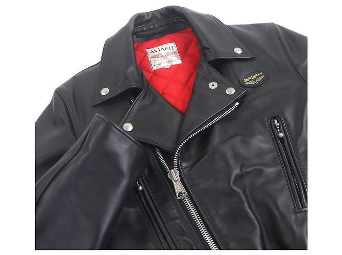 Autre Marque Chaqueta de cuero Lewis Leathers AVIAKIT Negro - vista 2