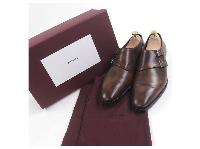Autre Marque Scarpe stringate in pelle John Lobb Chapel Bronzo Marrone scuro - vista 2