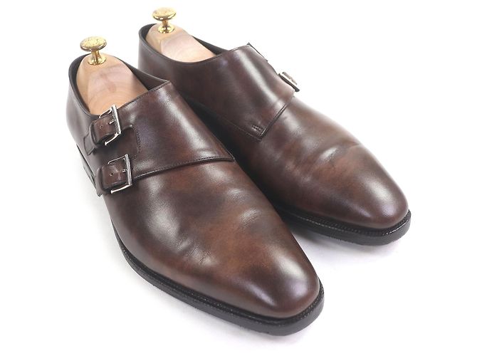 Autre Marque Scarpe stringate in pelle John Lobb Chapel Bronzo Marrone scuro - vista 3