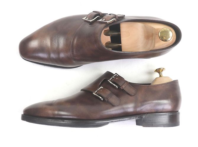 Autre Marque Scarpe stringate in pelle John Lobb Chapel Bronzo Marrone scuro - vista 4