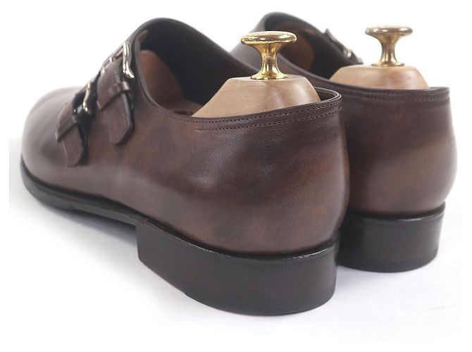 Autre Marque Scarpe stringate in pelle John Lobb Chapel Bronzo Marrone scuro - vista 6
