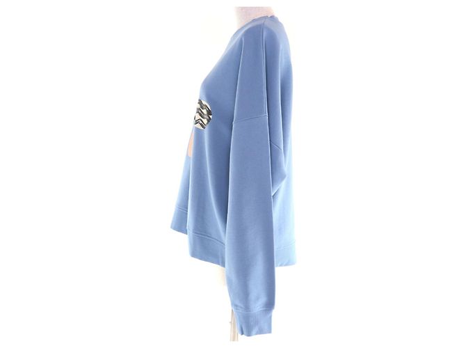 Max Mara WEEKEND MaxMara Sweatshirt aus Baumwolle mit Logo-Stickerei Blau - Ansicht 2