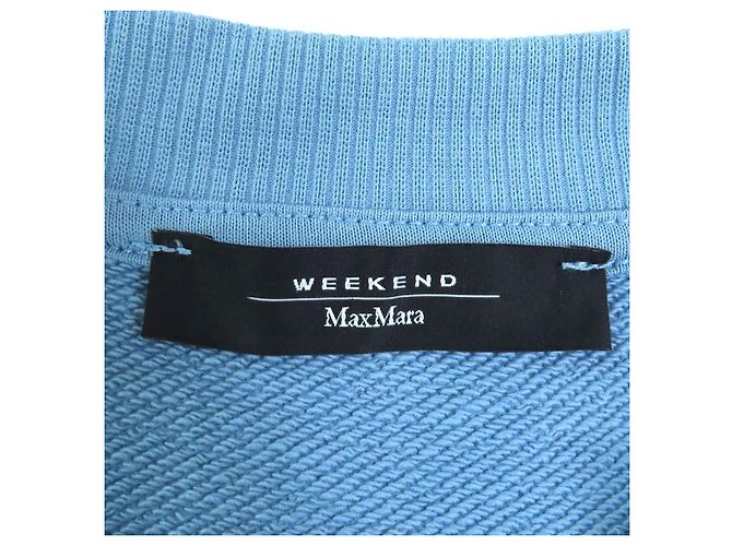 Max Mara WEEKEND MaxMara Sweatshirt aus Baumwolle mit Logo-Stickerei Blau - Ansicht 6
