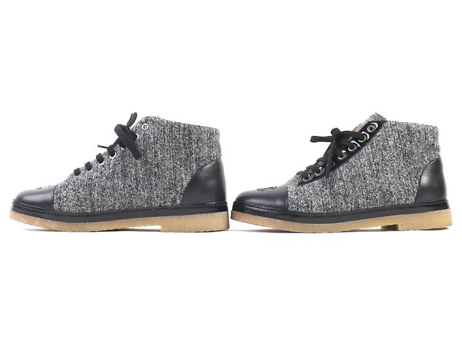Timeless Chanel Tweed Sneaker Braun Schwarz - Ansicht 2