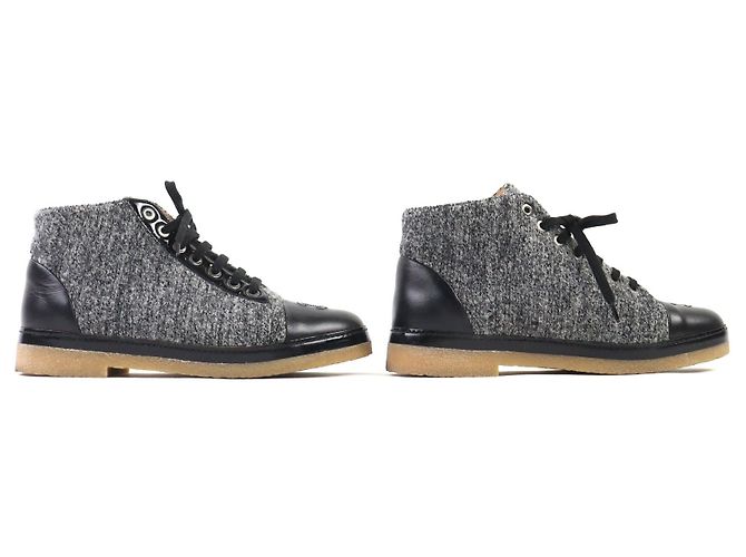 Timeless Chanel Tweed Sneaker Braun Schwarz - Ansicht 3