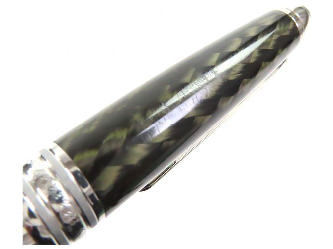 Penna a sfera Montblanc Meisterstück Solitaire Carbon Steel Argento - vista 11