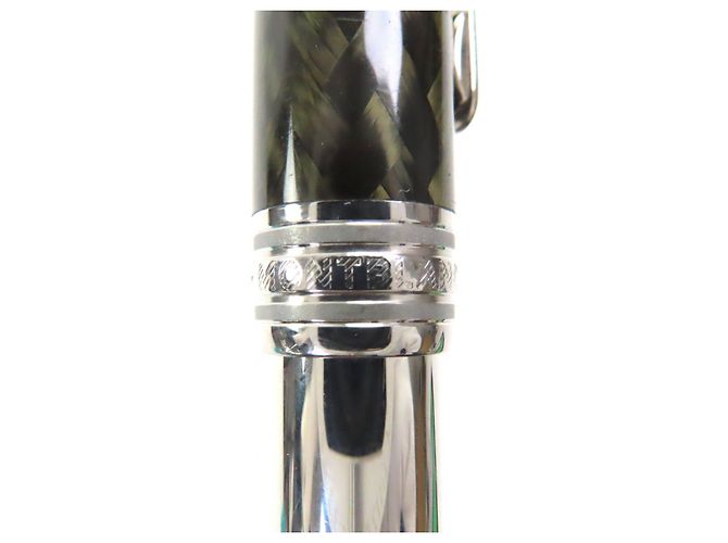 Penna a sfera Montblanc Meisterstück Solitaire Carbon Steel Argento - vista 6