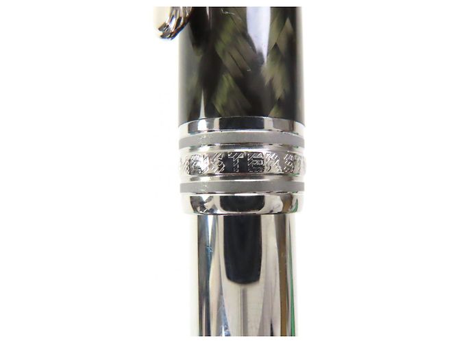 Penna a sfera Montblanc Meisterstück Solitaire Carbon Steel Argento - vista 7