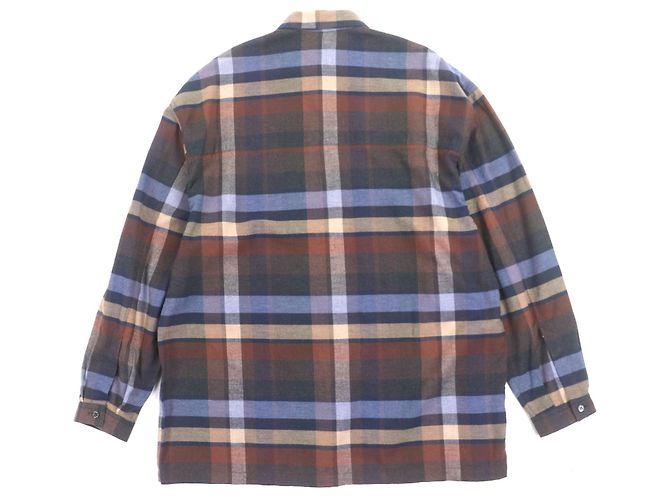 Autre Marque E.Tautz LINEMAN SHIRT Camisa de algodón Castaño Azul marino - vista 3