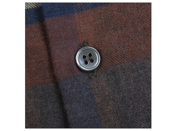 Autre Marque E.Tautz LINEMAN SHIRT Camisa de algodón Castaño Azul marino - vista 4