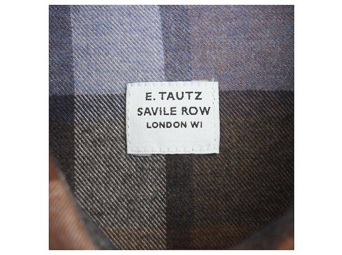 Autre Marque E.Tautz LINEMAN SHIRT Camisa de algodón Castaño Azul marino - vista 5