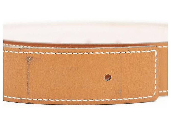 Hermès Cinturón de cuero Hermes Constance Castaño - vista 3