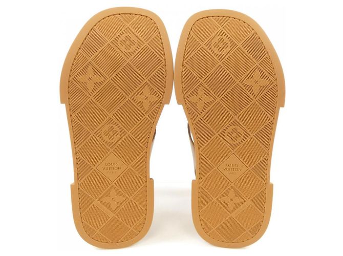 Sandali Maya in pelle di vitello Louis Vuitton Marrone - vista 4