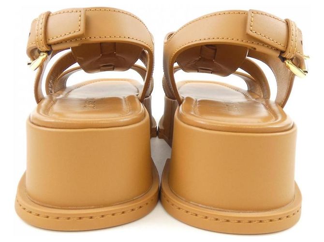 Sandali Maya in pelle di vitello Louis Vuitton Marrone - vista 5