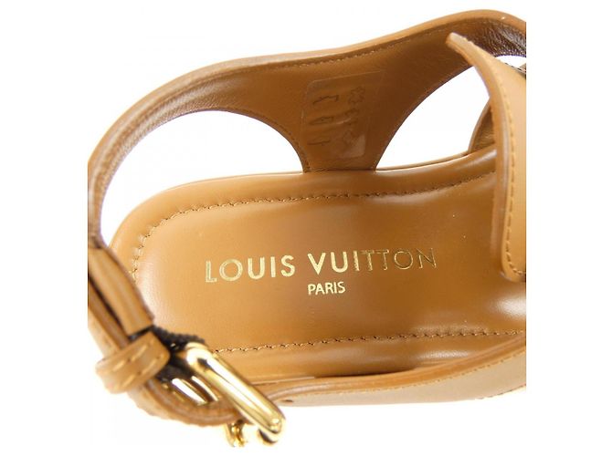 Sandali Maya in pelle di vitello Louis Vuitton Marrone - vista 6