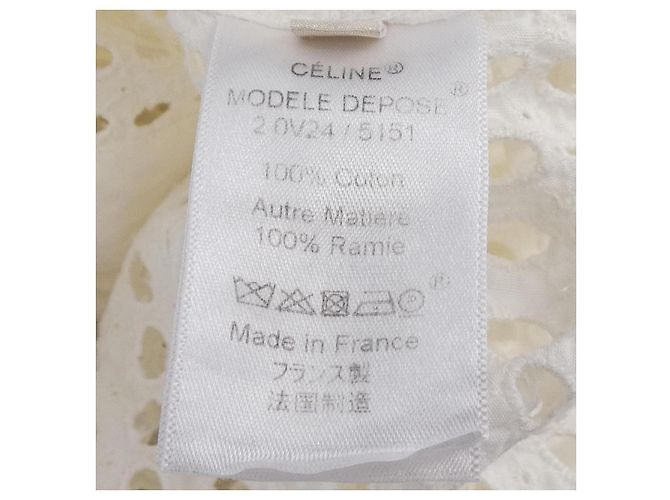 Céline Camisa de manga corta CELINE Blanco - vista 3