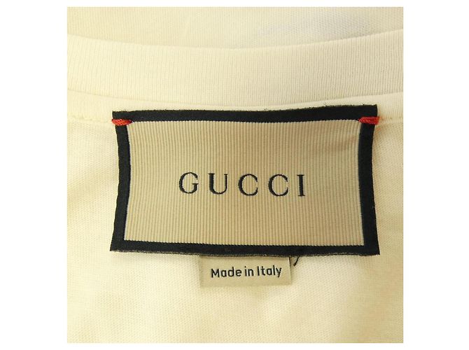 Camiseta de algodón Gucci Interlocking G Beige - vista 4