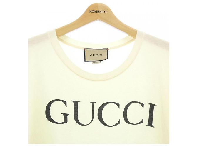 Camiseta de algodón Gucci Interlocking G Beige - vista 5
