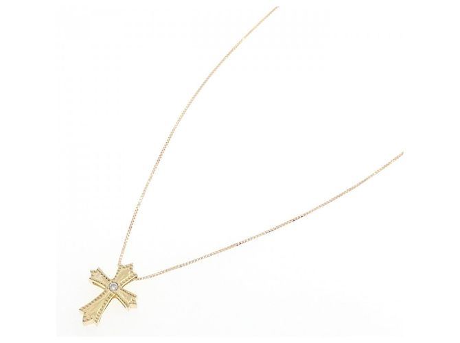Autre Marque Collana Cross Diamond in Au750 D'oro - vista 2