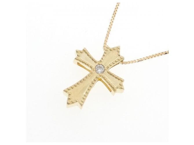 Autre Marque Collana Cross Diamond in Au750 D'oro - vista 3