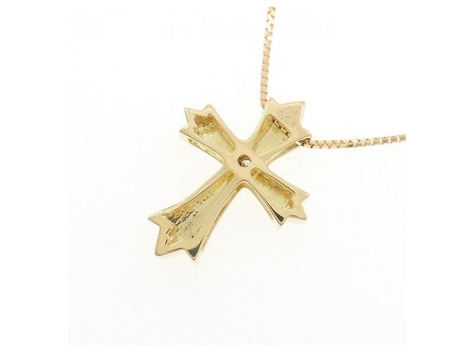 Autre Marque Collana Cross Diamond in Au750 D'oro - vista 4
