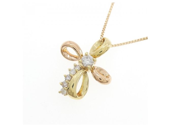 Autre Marque Collana in oro giallo Au750 e oro rosa Au750 con diamanti D'oro - vista 3