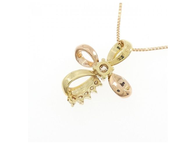 Autre Marque Collana in oro giallo Au750 e oro rosa Au750 con diamanti D'oro - vista 4
