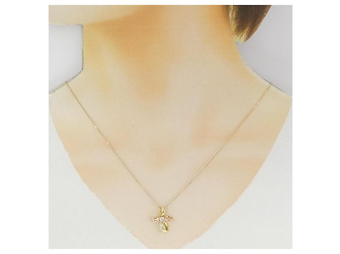 Autre Marque Collana in oro giallo Au750 e oro rosa Au750 con diamanti D'oro - vista 6