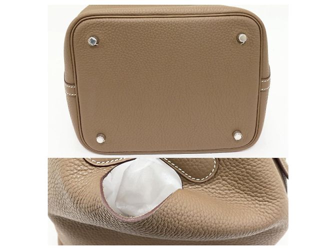 Hermès Borsa Hermes Picotin Lock Taurillon Clemence Marrone - vista 5