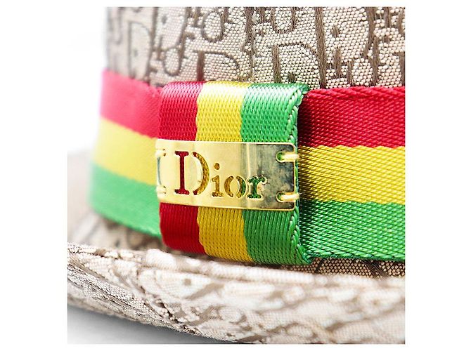 Cappello in misto cotone Oblique Trotter Christian Dior Marrone Multicolore - vista 3