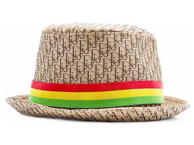 Cappello in misto cotone Oblique Trotter Christian Dior Marrone Multicolore - vista 4