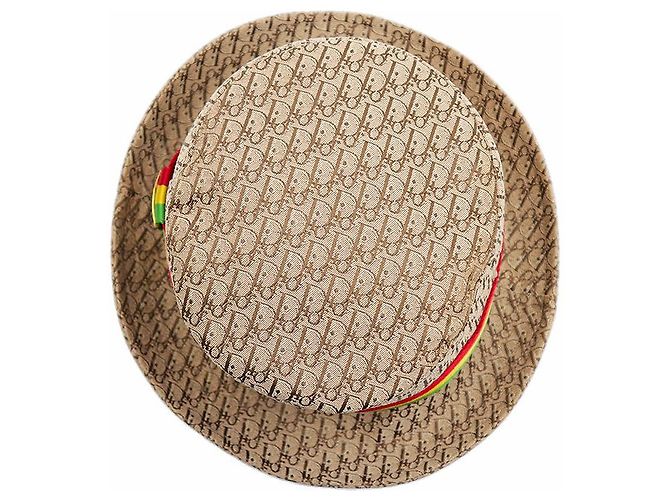 Cappello in misto cotone Oblique Trotter Christian Dior Marrone Multicolore - vista 5