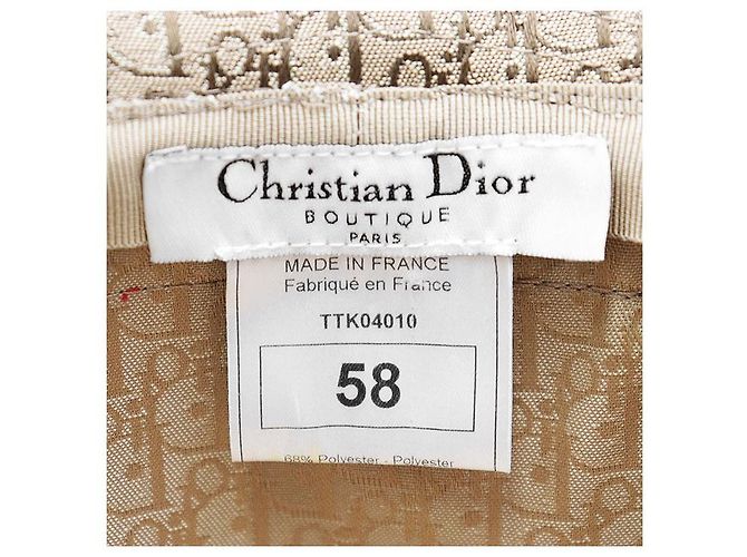 Cappello in misto cotone Oblique Trotter Christian Dior Marrone Multicolore - vista 9