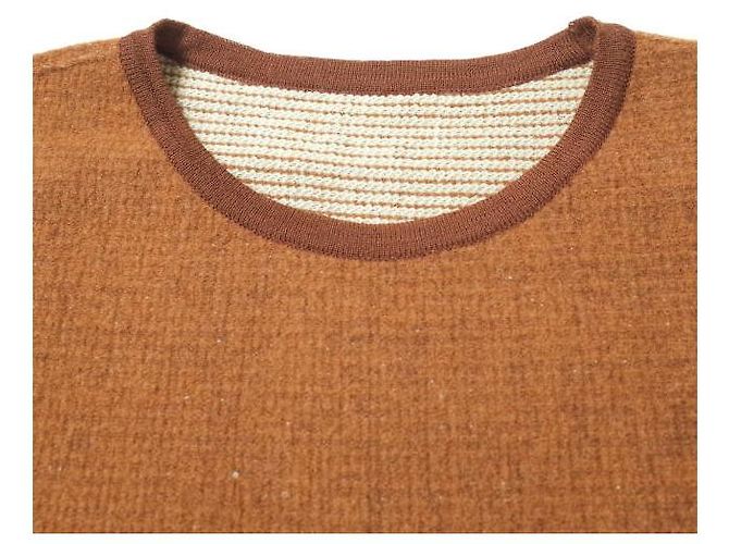 Autre Marque tone TO-AW15-KT02 Maille en laine Marron - vue 3