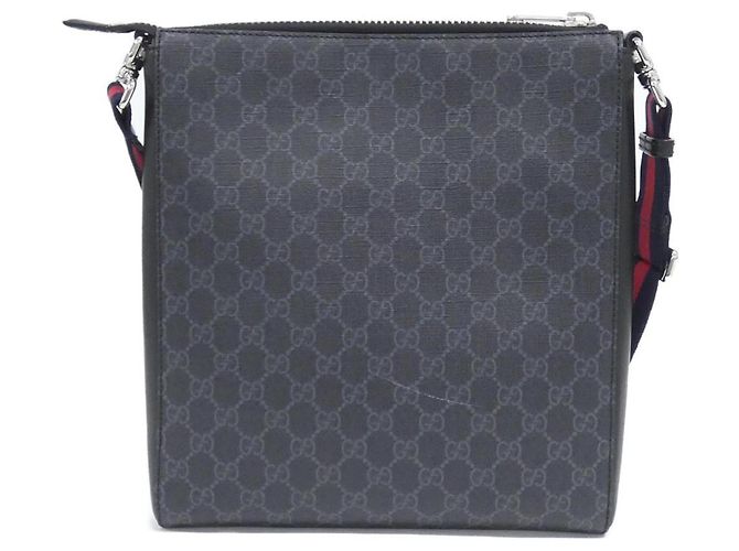 Borsa a tracolla Gucci GG Supreme nera e grigia Marrone Nero - vista 2