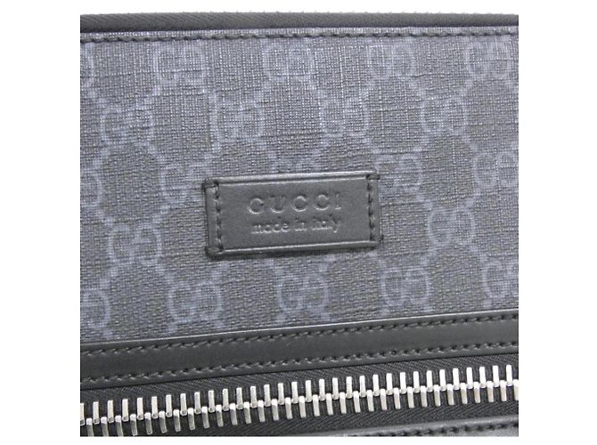 Borsa a tracolla Gucci GG Supreme nera e grigia Marrone Nero - vista 6