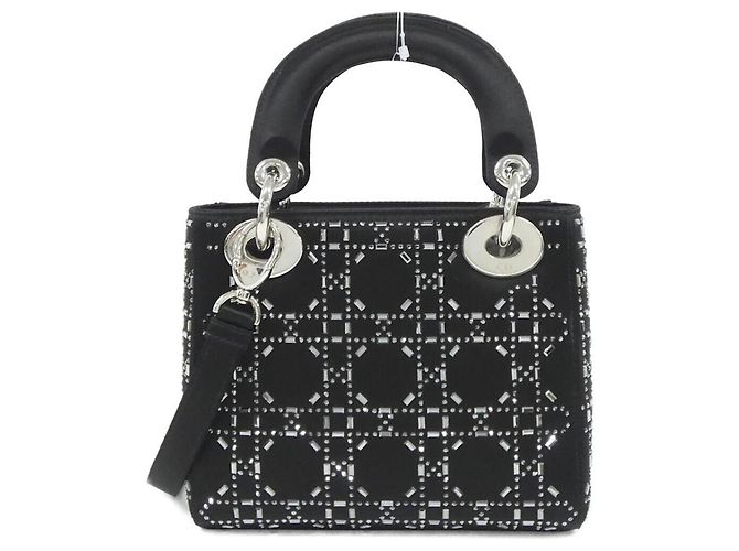 Mini borsa Lady Christian Dior Nero Bianco - vista 2