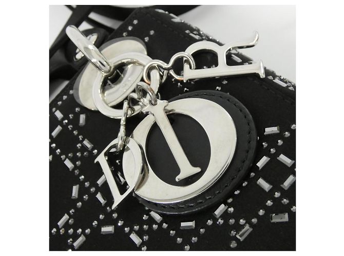 Mini borsa Lady Christian Dior Nero Bianco - vista 6