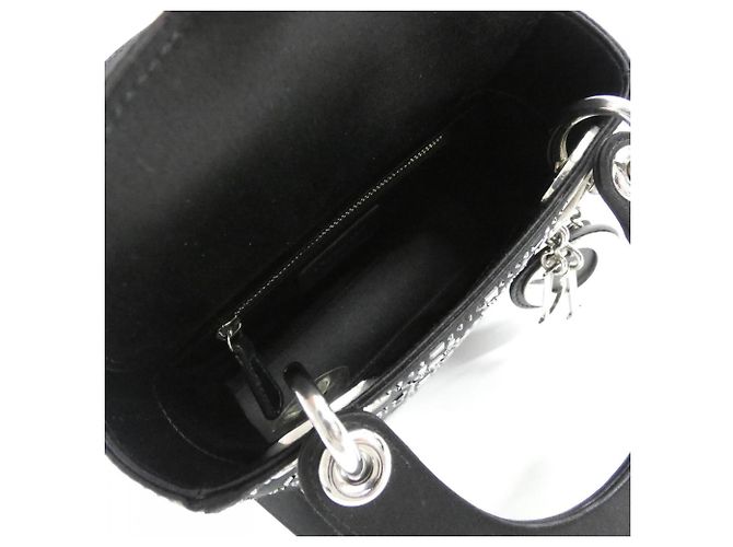 Mini borsa Lady Christian Dior Nero Bianco - vista 9