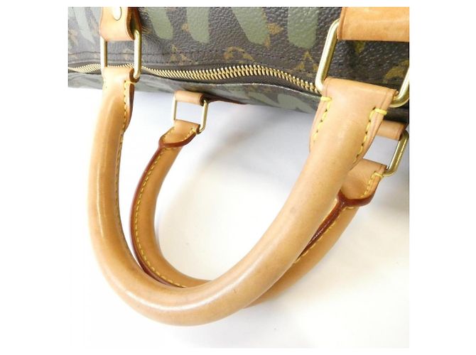 Borsa Boston Louis Vuitton Monogram Graffiti Keepall 50cm Marrone Cachi - vista 7