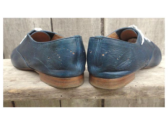 Autre Marque Scarpe Oxford Fratelli Rossetti in pelle blu - vista 5