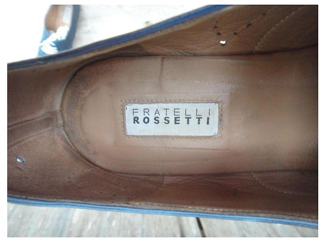 Autre Marque Scarpe Oxford Fratelli Rossetti in pelle blu - vista 7