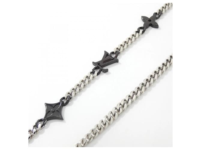 Collana Louis Vuitton Monogram Low M02230 Nero Argento - vista 3