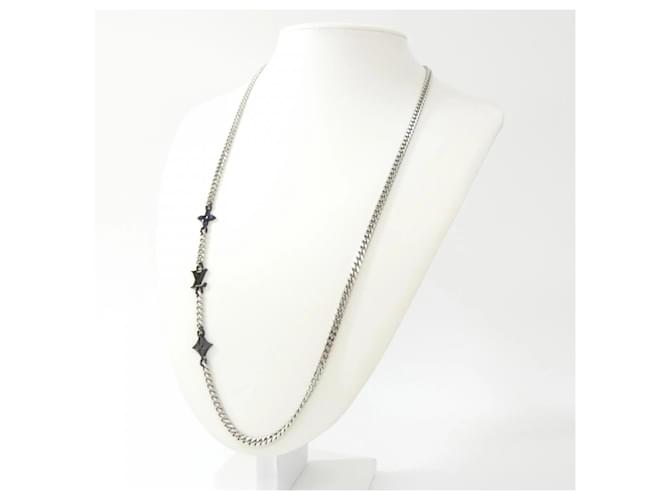 Collana Louis Vuitton Monogram Low M02230 Nero Argento - vista 5