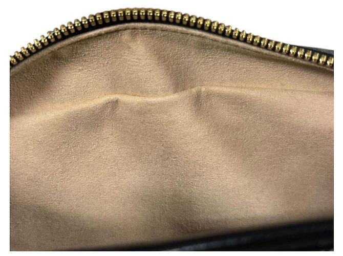 Borsa a Spalla Gucci GG Marmont Nero Beige - vista 7