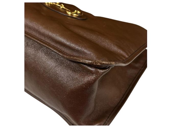 Borsa Tote Gucci Horsebit 1955 Marrone - vista 10
